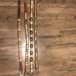 Lot of 4 Men’s western belts